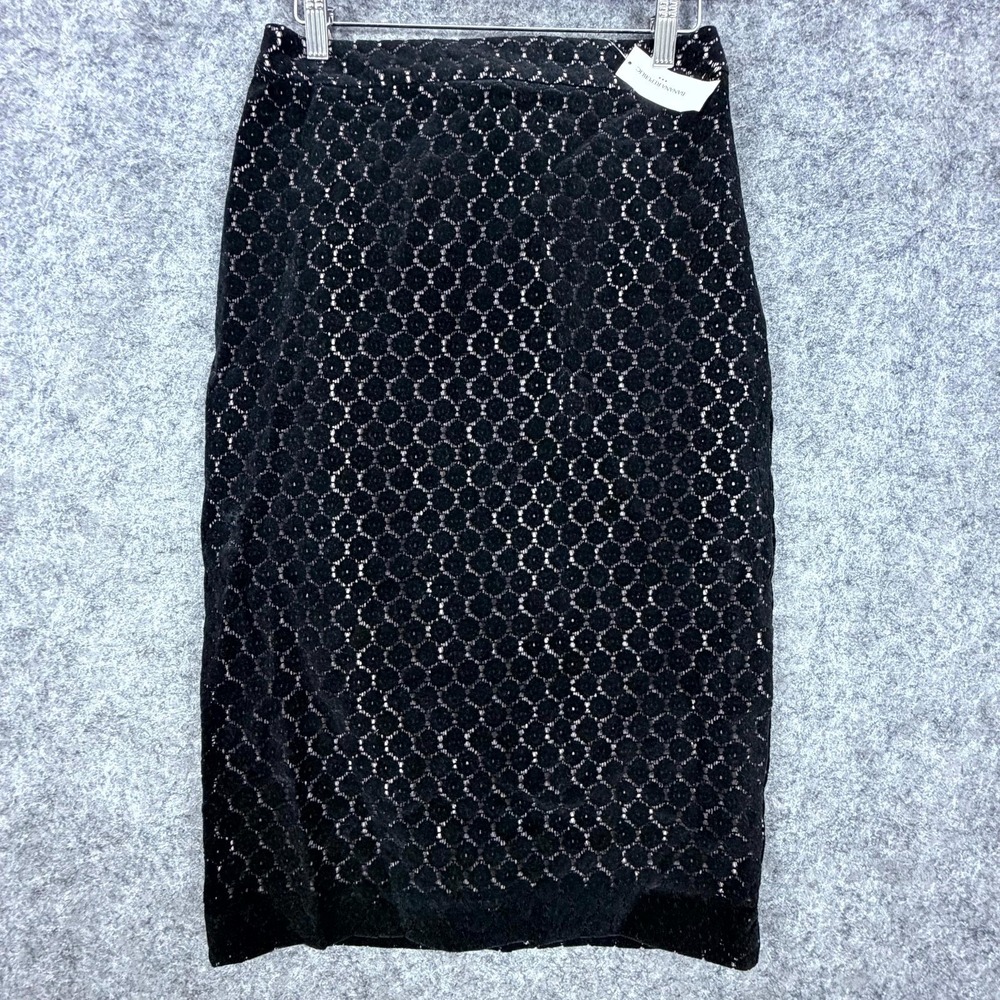 Banana Republic Straight & Pencil Skirt Women 2‎ Black Lace Overlay Office Chic